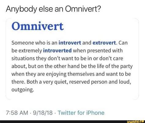 Can you be an omnivert?