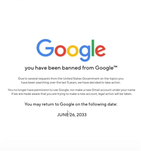 Can you be banned from Google?