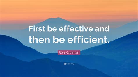 Can you become efficient without being effective?