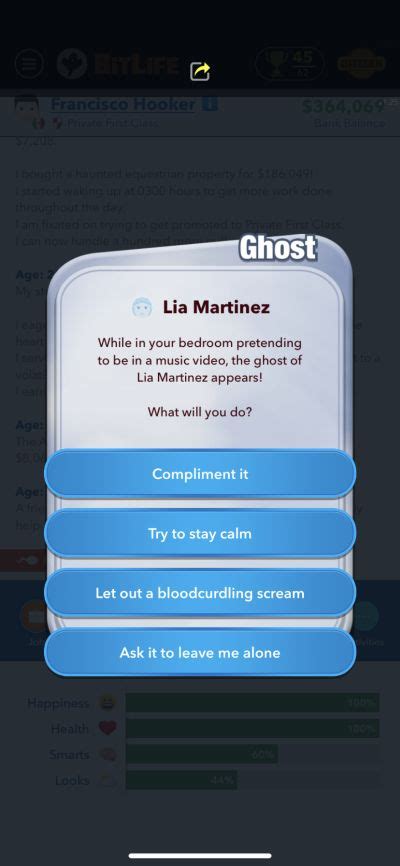 Can you befriend a ghost in BitLife?