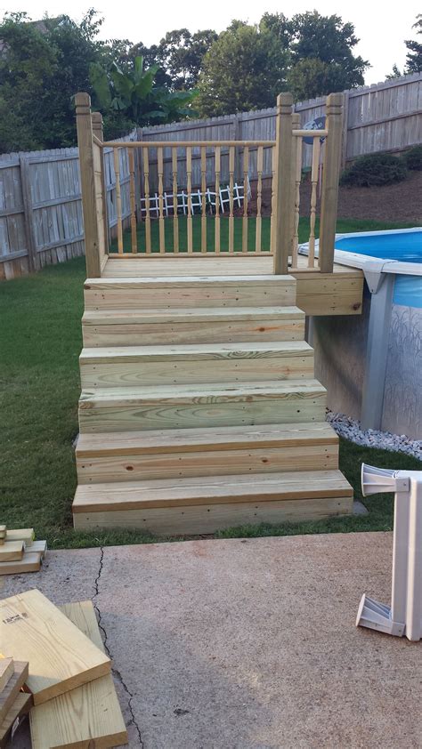 Can you build a wooden platform for a above-ground pool?
