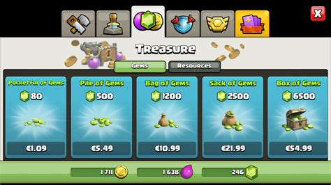 Can you buy COC gems?