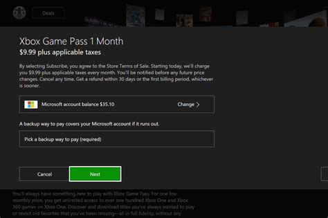 Can you buy Game Pass with Microsoft balance?