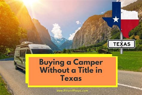 Can you buy a trailer without a title in Texas?