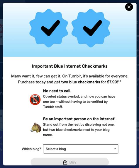 Can you buy blue checkmarks?