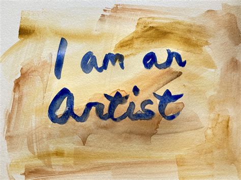 Can you call yourself an artist?