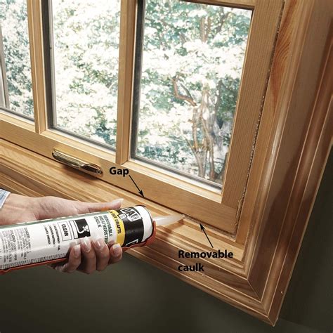 Can you caulk glass to wood?