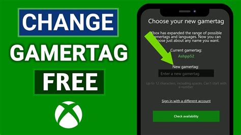 Can you change Xbox GT from the app?