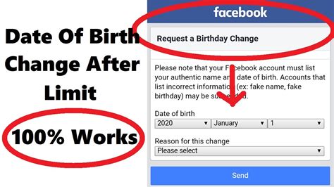Can you change date of birth?