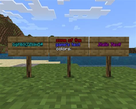 Can you change the color of text on signs in Minecraft?