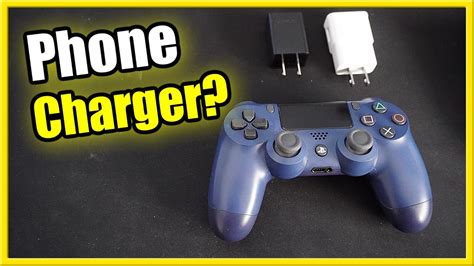 Can you charge a PS4 controller with a Iphone charger?