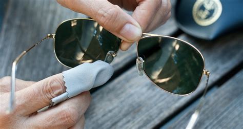 Can you clean Ray Bans with soap?
