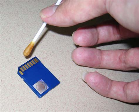 Can you clean SD card with alcohol?