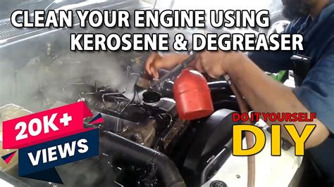 Can you clean an engine with kerosene?