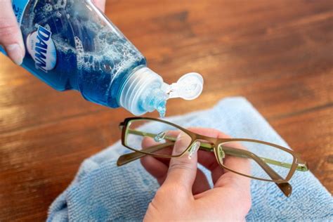 Can you clean transition lenses with dish soap?