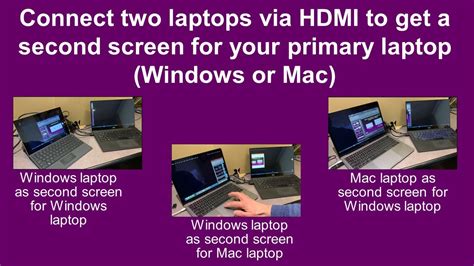 Can you connect 2 laptops together with HDMI?