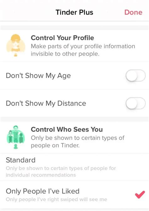 Can you control who sees you on Tinder?