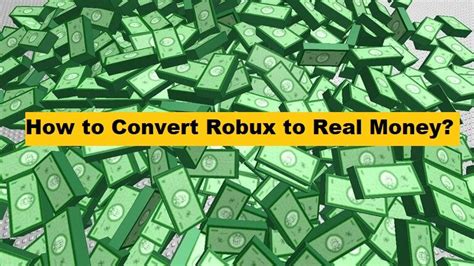 Can you convert Robux to real money?
