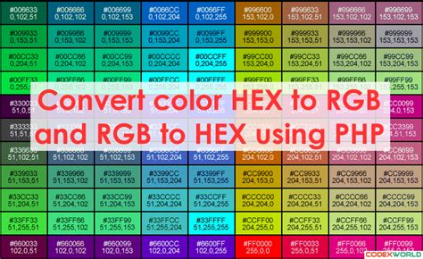 Can you convert hex code to RGB?