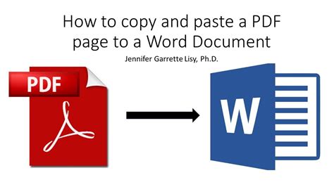 Can you copy and paste a PDF into Word?