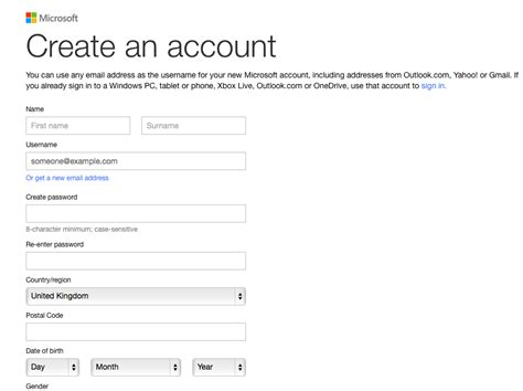Can you create a Microsoft account for a child?