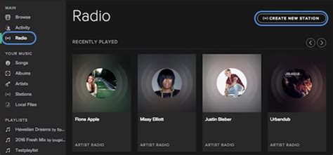 Can you create your own radio station on Spotify?