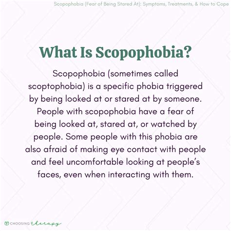 Can you cure scopophobia?