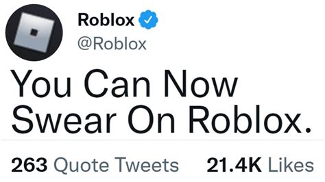 Can you curse in Roblox now?