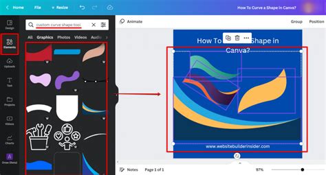 Can you curve in Canva?