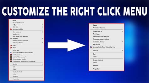 Can you customize the right click menu?