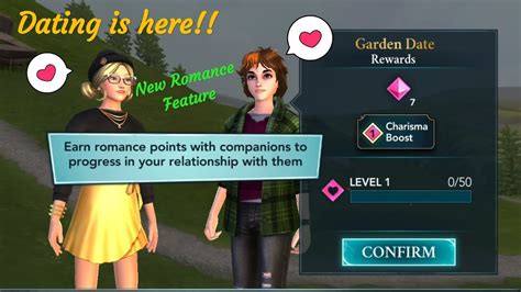 Can you date someone in Hogwarts mystery?