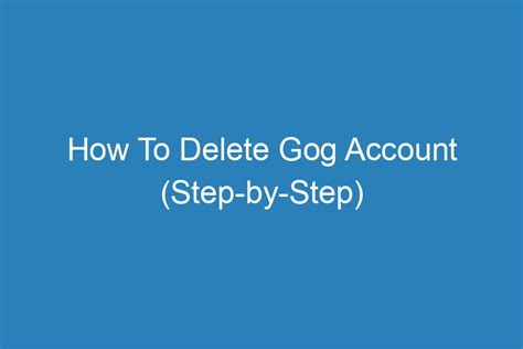 Can you deactivate GOG account?