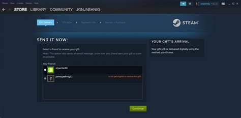 Can you delay a Steam gift?