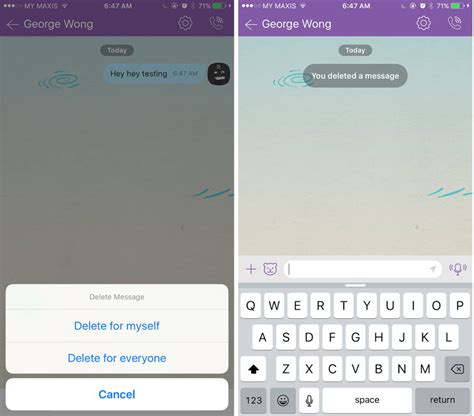 Can you delete Viber messages for both?