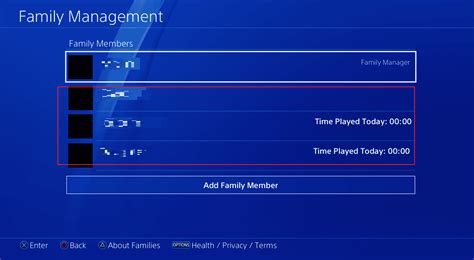 Can you delete a family manager on PS4?