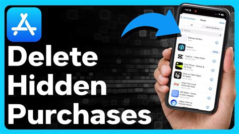 Can you delete apps from hidden purchases?