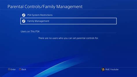 Can you delete family manager on PS4?