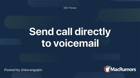 Can you directly send a voicemail?