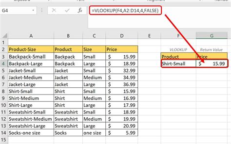 Can you do a VLOOKUP with a table?