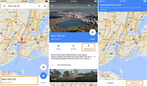 Can you download a specific route on Google Maps?