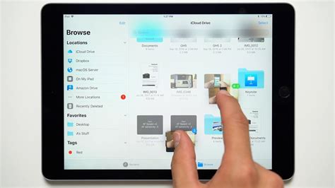 Can you drag and drop files to iPad?