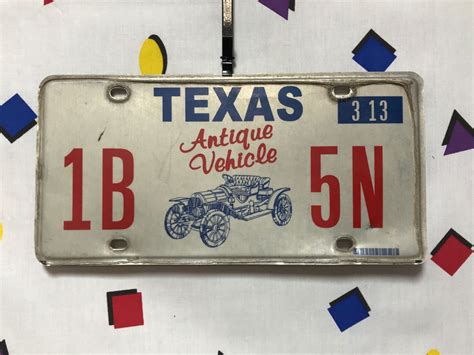 Can you drive around with antique plates in Texas?
