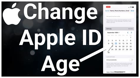 Can you edit Apple ID age?