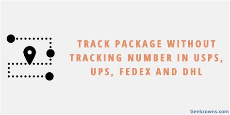 Can you find a package without a tracking number DHL?