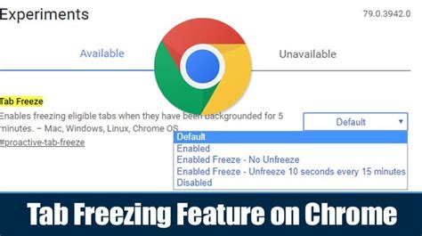 Can you freeze a tab in Chrome?