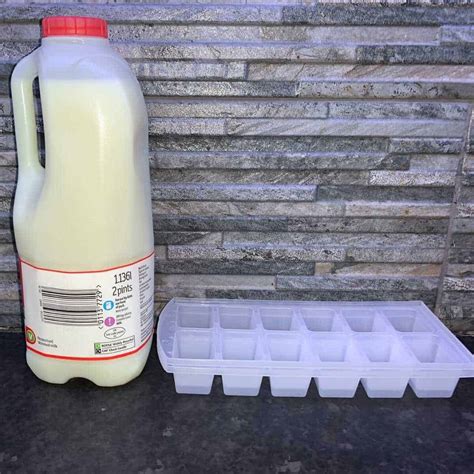 Can you freeze milk in ice cube?