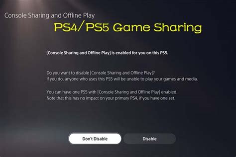 Can you game share on PS5 to PS4?