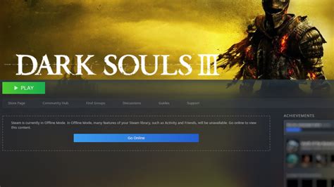 Can you get achievements offline Dark Souls?