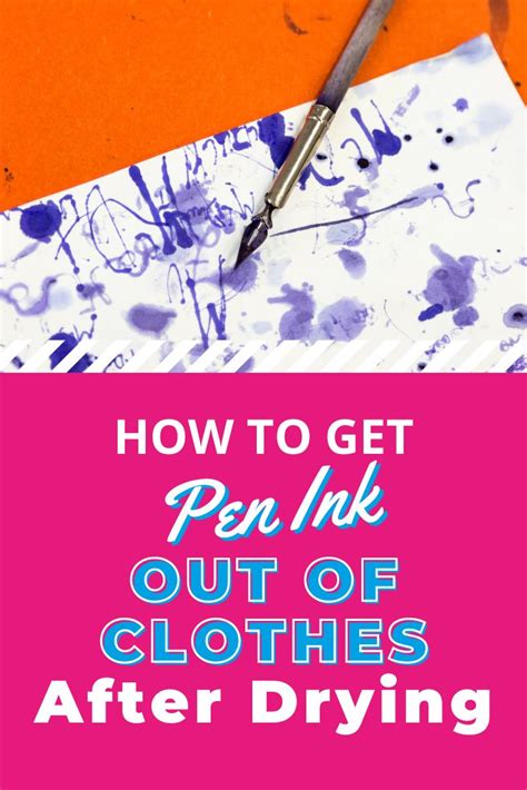 Can you get pen ink out of clothes after drying?