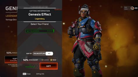 Can you gift legends to friends apex?